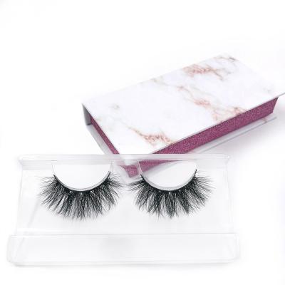 China High Quality Private Label Soft Natural Mink Eyelashes 20mm 3D Seller Natural Mink Fur Lashes for sale