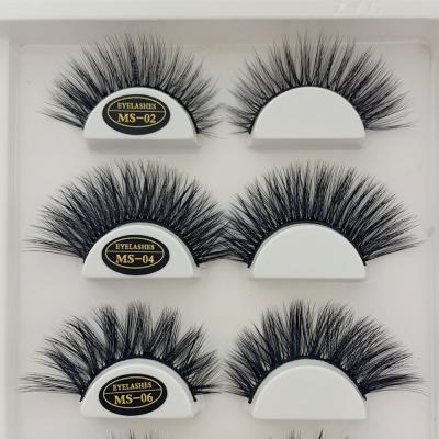 China Mink Effect 3D Faux Lashes Silk Eyelashes Silk Eyelashes Natural Soft Wholesale Invisible Strip Eyelashes for sale