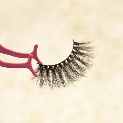 China Luxury Curl Natural Color Mink Lashes Thick Fluffy Colored False Eyelashes Long Natural Person Wholesale for sale