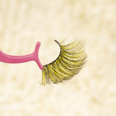 China Colorful Mink False Lashes 8D Natural Dramatic Eyelashes Loop Strip Eyelashes for sale