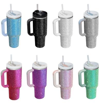 China 2023 New 30oz 40oz Adventure H2.0 Diamond Quencher Tumblers Leak Proof Viable Bling Tumble With Lid And Straw for sale