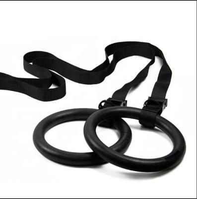 China Fitness Strength High Quality Pull Up ABS 23mm Plastic Gymnastic Rings For Adjustable Straps for sale