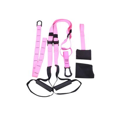 China 2021 Nickel Alloy/Polyester Amazon Hot Sale Customized Logo Rose Suspension Trainer Straps For Fitness for sale