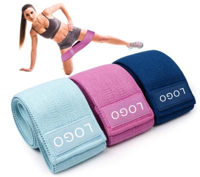 China Fitness Light Blue/Dark Blue/Pink 3pcs/Set Yoga Fitness Booty Cotton Resistance Band For Cheaper for sale