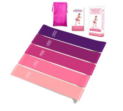 China Massage 2019 Fashion 5pcs Set Style Yoga Stretch Gradient Latex Resistance Band Fitness Set Franco Camion for sale