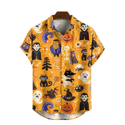 China Custom Summer Men's Anti-Pilling Shirt Printed Tasty Short Sleeve Hawaiian Shirts for sale