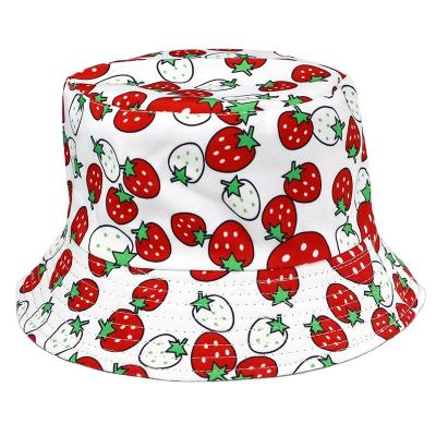 China Custom Unisex Sun Protection Print Wear Reversible Outdoor 100% Cotton Summer Bucket Hat for sale