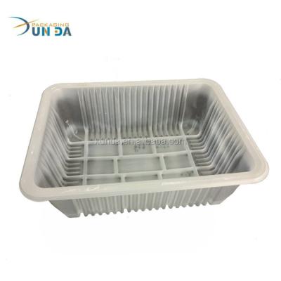 China Food Grade PP/PE Material Disposable Plastic Frozen Seafood Tray Crab Packaging for sale