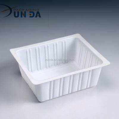 China Insurance Disposable Commercial Vacuum Shaped Disposable Plastic Tofu Tray Container for sale