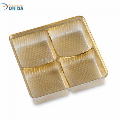 China Wholesale Gold Plastic Chocolate Thermoforming Chocolate Insert Tray for sale