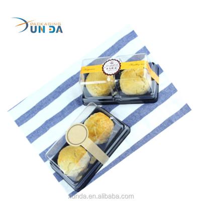 China Disposable Plastic Blister Packaging PET/PE Dome And Box For Cake And Yolk Puff C21 Food Grade for sale