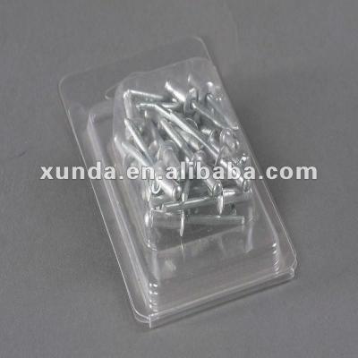 China Hardware nail and screw clamshell packaging/plastic packaging for sale