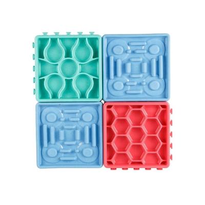 China Non-automatic Funny Interactive Dog Lick Tray Mat Plate Dog Slow Feeder Food Bowl Set Non-Slip Combination Sets for sale