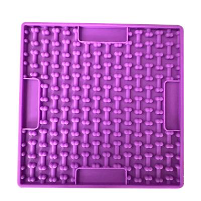 China Factory Wholesale Viable Food Grade Safe Silicone Slow Feeder Easy Stick With Sucker Pet CAD Dog Lick Mat Pet Licking Mat for sale