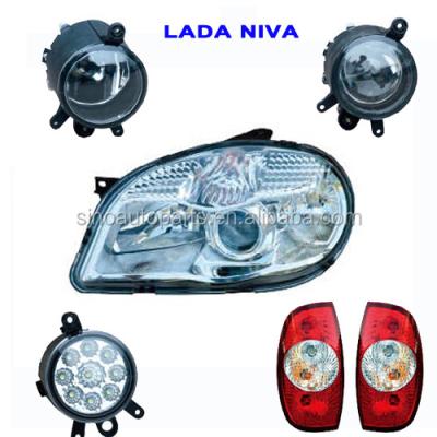 China HEAD LAMP FOR LADA NIVA FOG LAMP AND TAIL LIGHT standard size for sale