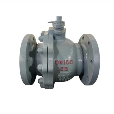 China Cast Steel Manual Ball Valve Q41F-25C with Customized Color and Flange Connection for sale