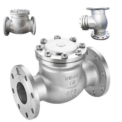 China Stainless Steel DN15-DN300 Water Oil Gas Medium Flanged Swing Check Valve H44H-150LB for sale