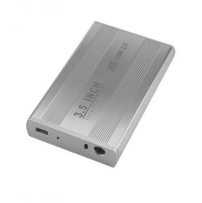 China New 3.5 Inch USB 2.0 SATA HDD HD Disk Hard Drive Enclosure Aluminum External Case Cover External Storage Box for sale