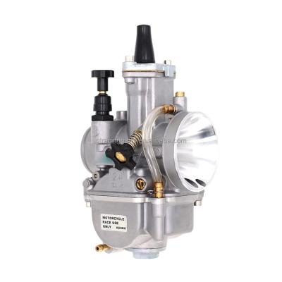 China Original SQUARE Aluminum Carburetor PWK KR150 24mm 26mm 28mm 30mm 32mm 34mm Alloy Motorcycle Racing Universal Engine Parts Keihin Carburetor for sale