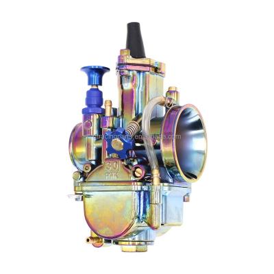 China Multicolor Aluminum Alloy Carburetor PWK KR150 SQUARE 24mm 26mm 28mm 30mm 32mm 34mm Motorcycle For Universal Keihin Carburetor for sale