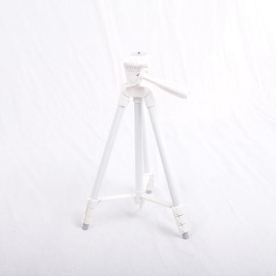 China 3288 Mobile Phoone White 140cm Lightweight Aluminum Travel Tripod for Camera and Smartphone with White Phone Holder for sale