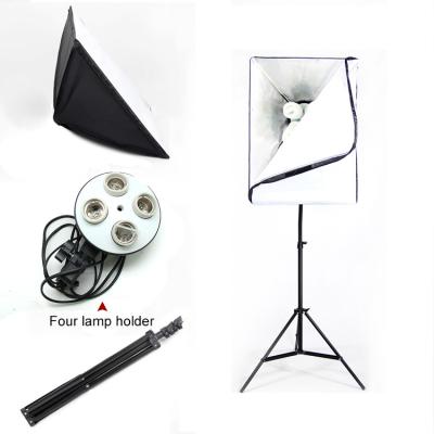 China Photography studio set softbox kit: 50*70cm four lamp stand softbox with 2m light stand for sale