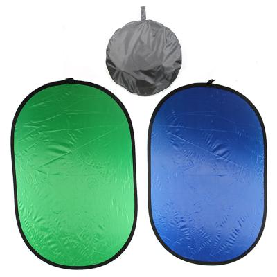 China SOLID COLOR 100*150cm Green And Blue Photography Reflector Portable Background Backdrop for sale