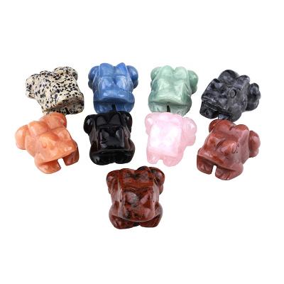 China China Natural Crystal Jade Hand-carved Crystal Powder Frog Toad Crafts for sale