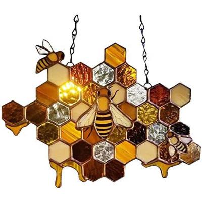 China Traditional Acrylic Honey Bee Collector Furniture Hanging Bee Queen Bee Decoration for sale