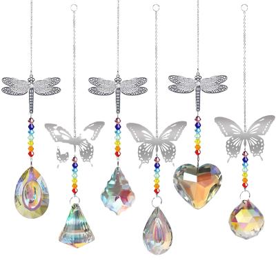 China China Wholesale Window Decor Hanging Rainbow Stained Glass Crystal Prism Sun Catcher for sale