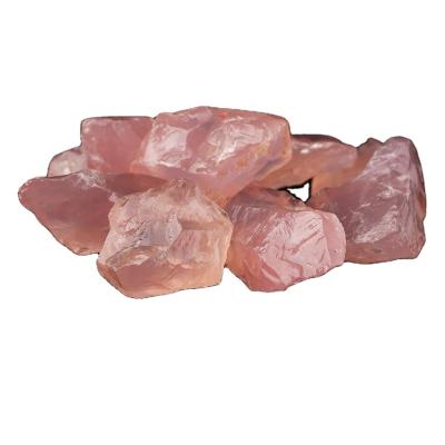 China Hot Selling China Rose Quartz Natural Original Stone Aromatherapy Rose Flowerpot Stone Gravel for sale