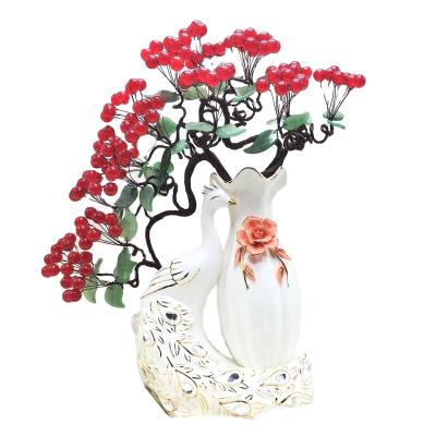 China China wholesale fortune tree open chalcedony healing stones auspicious tree for sale