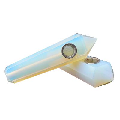 China Wholesale Eco-friendly Natural Tobacco Quartz Quality Opal Crystal Smoking Pipe Crystal for sale