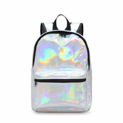 China Latest PU School Waterproof Popular Holographic Backpack For Teenagers College Students School Bag Rucksack For School for sale