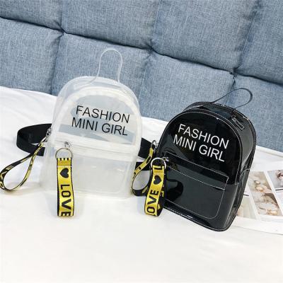 China KidsCandy Hot Color Fashion Transparent Anti-theft Travel Clear Backpack School Bag for sale