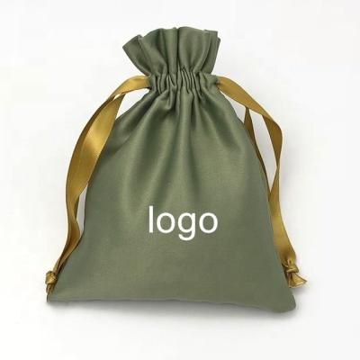 China Fashion Party Fashion Candy Cosmetic Jewelry Storage Logo Satin Gift Bags Wedding Silk Drawstring Pouch for sale