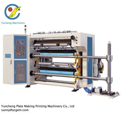 China CLOTHING Yuncheng Plastic Film Roll Cutting Slitting Rewinding Machine for sale