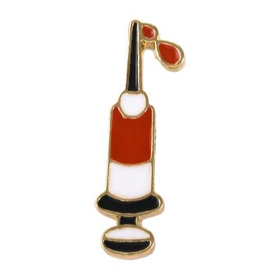 China Europe Syringe Enamel Pins Blood Brooch Cartoon Drawing Brooches BTS Bag Clothing Lapel Pin Badge Medical Metal Gift Hematology Doctor for sale