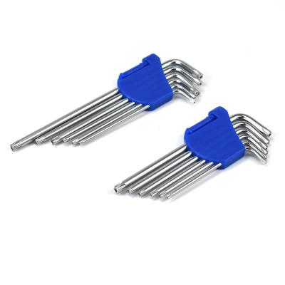 China OEM Logo Torx Key Wrench Allen Wrench Steel Torx Key Set Customize Chrome Vanadium L-Keys 6PCS for sale