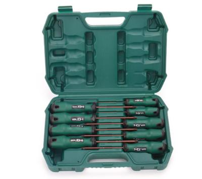 China 9pc s2 Plastic Hardware Torx Screwdriver Set with Magnetic Plastic Case T6 T8 T10 T15 T20 T25 T27 T30 T40 Torx Screwdriver Set for sale