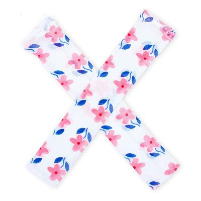 China 2021 New Summer Kids Breathable Sunscreen Ice Silk Sleeve is fashionable and beautiful for outdoor sports arm ice sleeves for sale