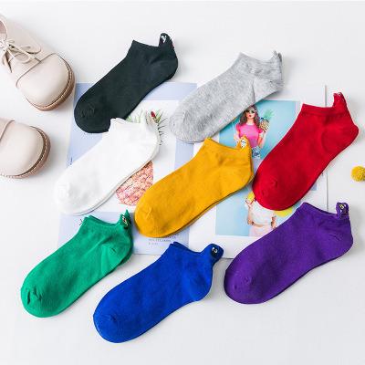 China Fashion Super Fire Fashion Ankle Socks Women Stereo Funny Invisible Cartoon Sporty Invisible Embroidery Ear Heel Socks for sale