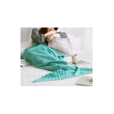 China Anti Dust Mite Factory Direct Single Mermaid Tail Blanket 600g Knitted Fishtail Blanket Sofa Blanket Blanket for sale