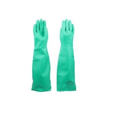 China Durable Ansell 37-185 Nitrile Wide Mouth Long Sleeve Gloves for sale