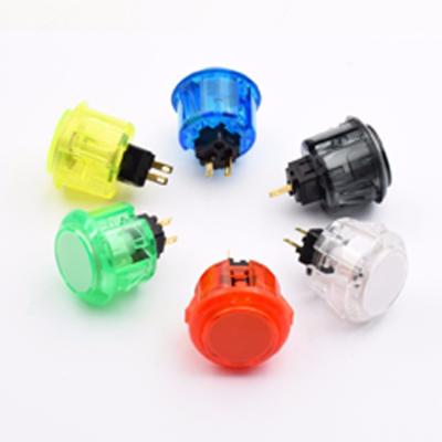 China zero delay & Durable Free Sample Transparent Round LED 30mm Push Button For Arcade Accessory for sale