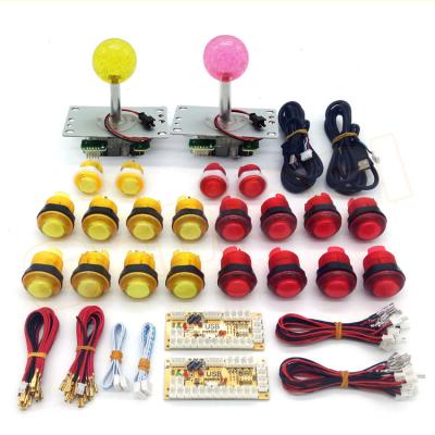 China zero delay & durable jamma arcade game machine diy parts set led blue push button kits sanwa joysticks for sale