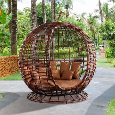 China Contemporary Wholesale Outdoor Leisure Steel Frame Rattan Egg Chair for sale