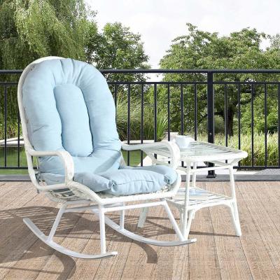 China White Metal Adjustable Lounge Outdoor Garden (Other) Rocking Chair for sale