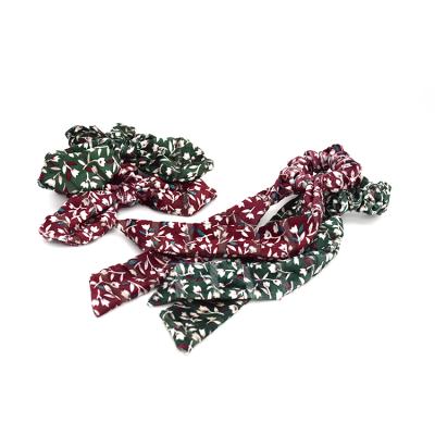 China Fashion Wholesale Velvet Scrunchies With Long Tail Hair Tie for sale