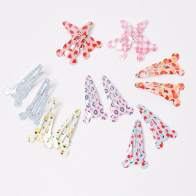 China Beautiful Stylish Fashion Hair Clip Hair Accessories For Kids Girl Mental Snap Clip BB Cartoon Hair Clip for sale